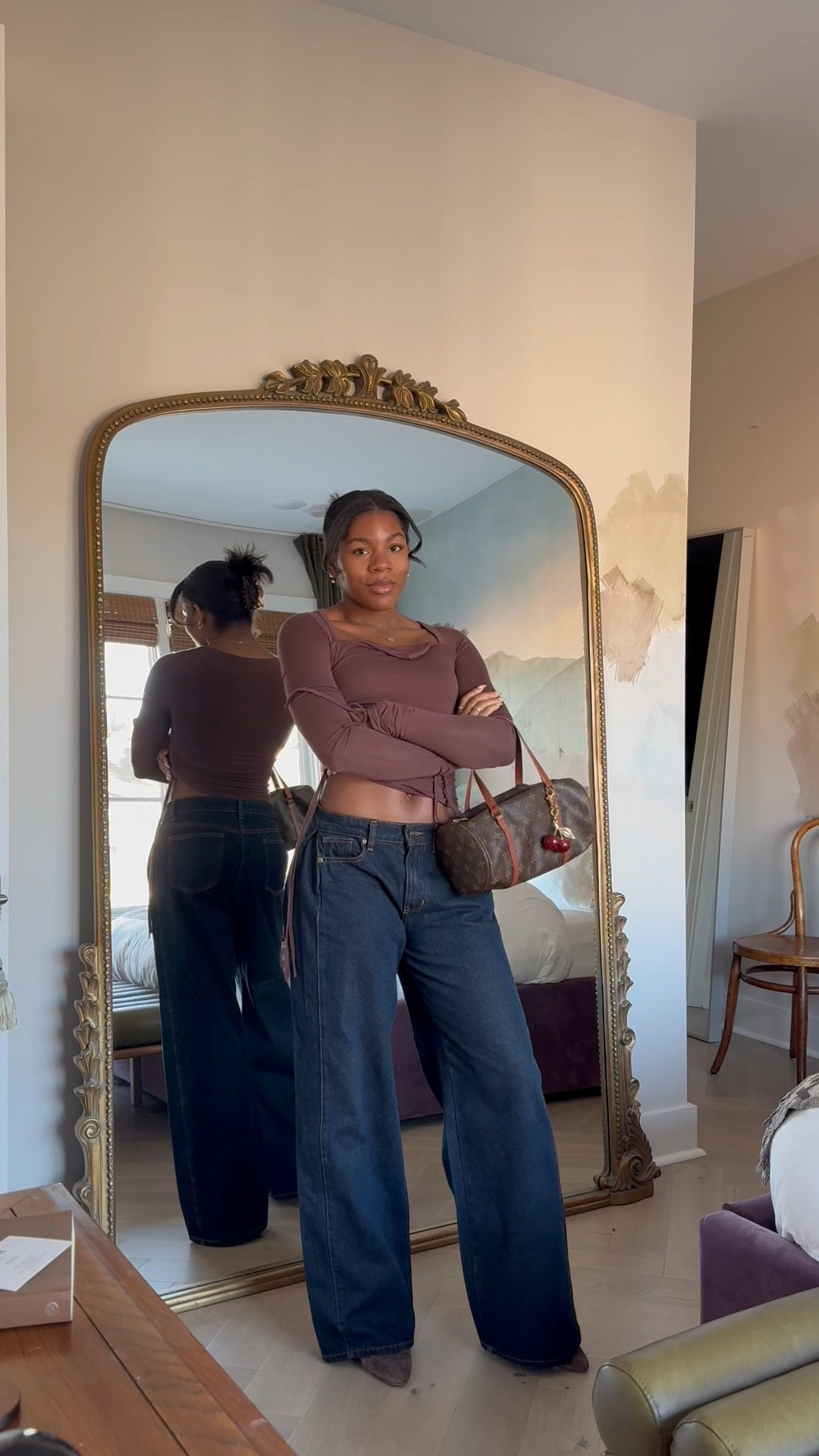 The LV bag is vintage! I find mine for $250 on poshmark so definitely hunt around secondhand  