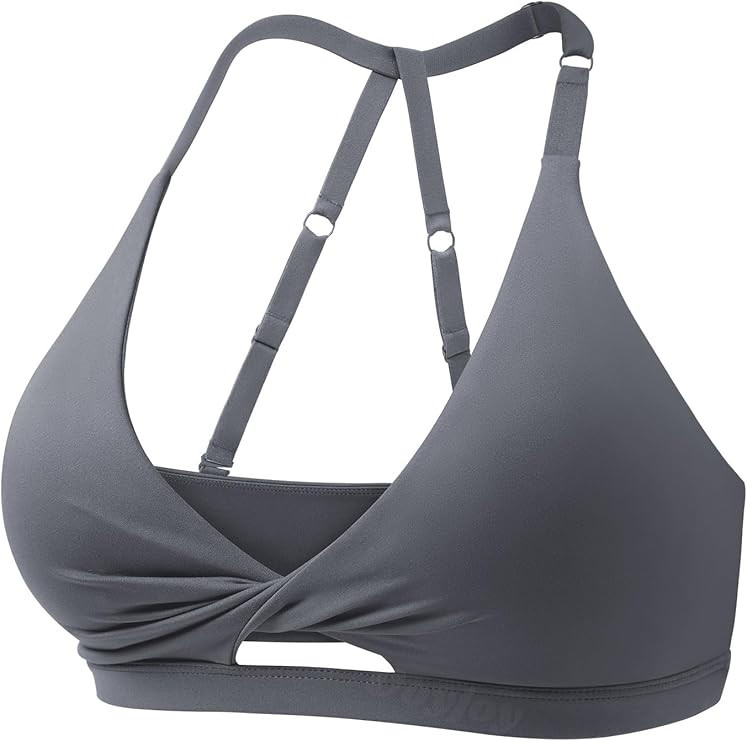 VOYJOY Workout Sports Bras for Women Padded Backless Strappy Fitness Wireless Gym Medium Impact B... | Amazon (US)