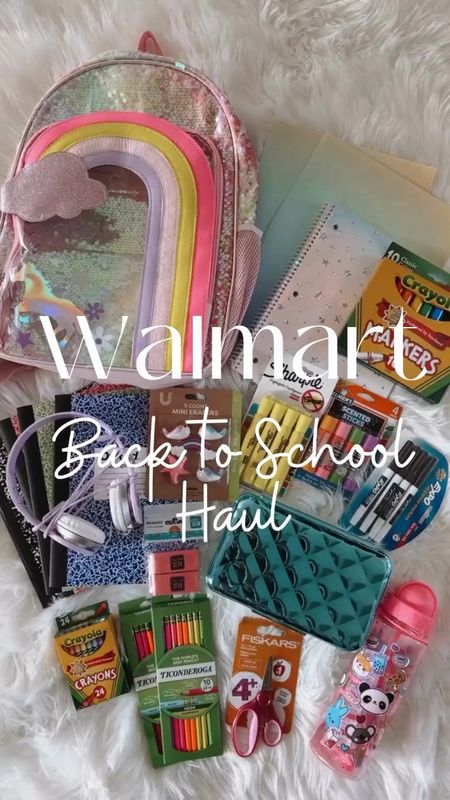 To shop comment LINK and I’ll DM you details on these adorable back to school supplies Chloe picked out 🩷 She has been begging me to get all her supplies so of course we order everything from @walmart If you have a 🌈🦄✨loving girl check all of these out! #walmartpartner #walmart #walmartbacktoschool 

#LTKkids #LTKBacktoSchool #LTKFind