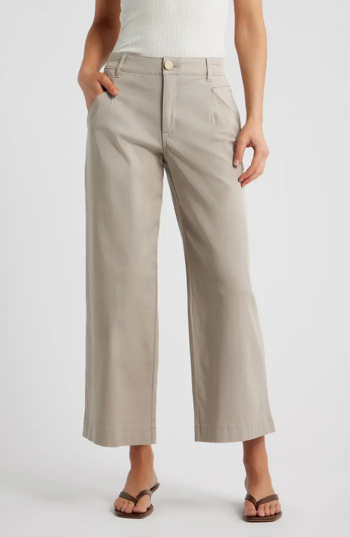 Wyatt Skyrise Crop Wide Leg Twill Pants | Nordstrom