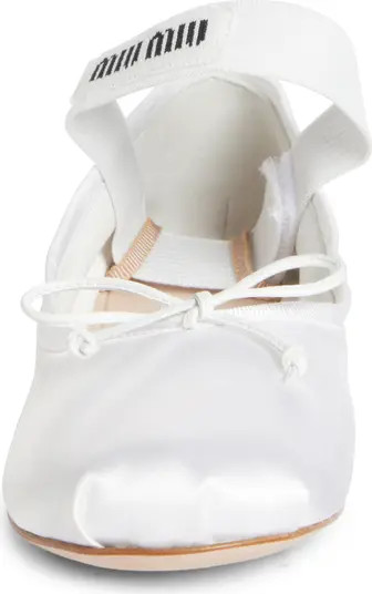 Miu Miu Logo Band Ballet Flat | Nordstrom | Nordstrom