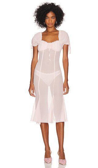 April Midi Dress in Pastel Pink | Revolve Clothing (Global)