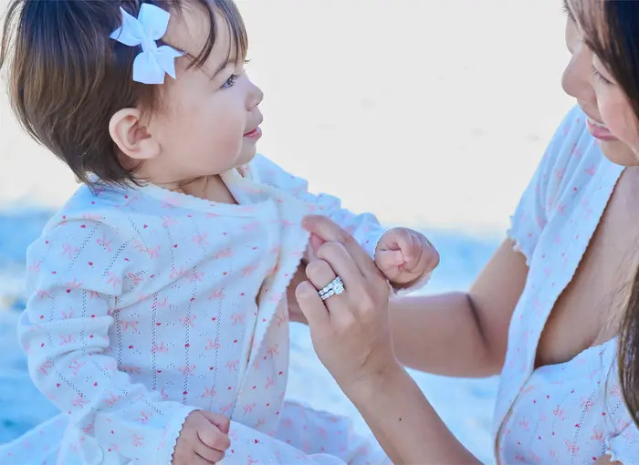 Heart 'n' Bow Organic Cotton Pointelle Footie | Nordstrom