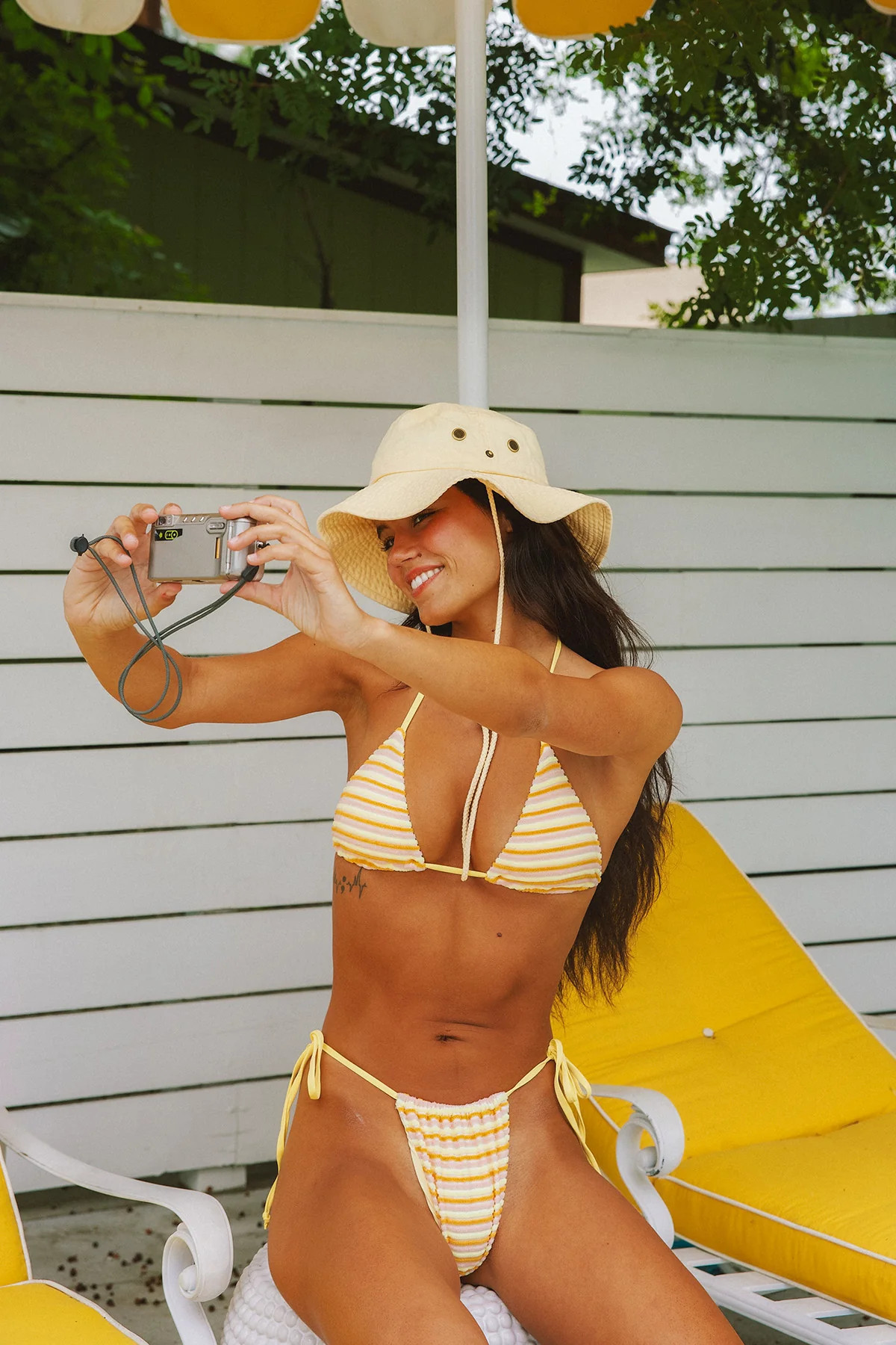 Palm Tie Back Triangle Bikini Top | Dippin Daisys (US)