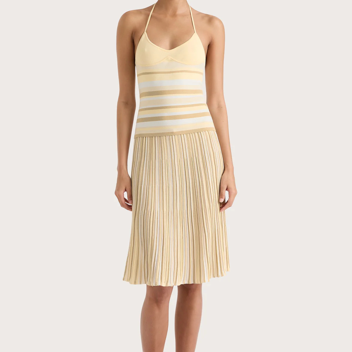 Citara Drawstring Skirt Butter Stripe | Faithfull (AU)