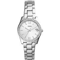 Fossil Uhr - Scarlette Mini Three-Hand Date Stainless Steel Wat - in silver - für Damen | Fashionette (DE)