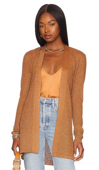 L'AGENCE Juni Tassel Belt Cardigan in Brown. - size XS (also in S) | Revolve Clothing (Global)