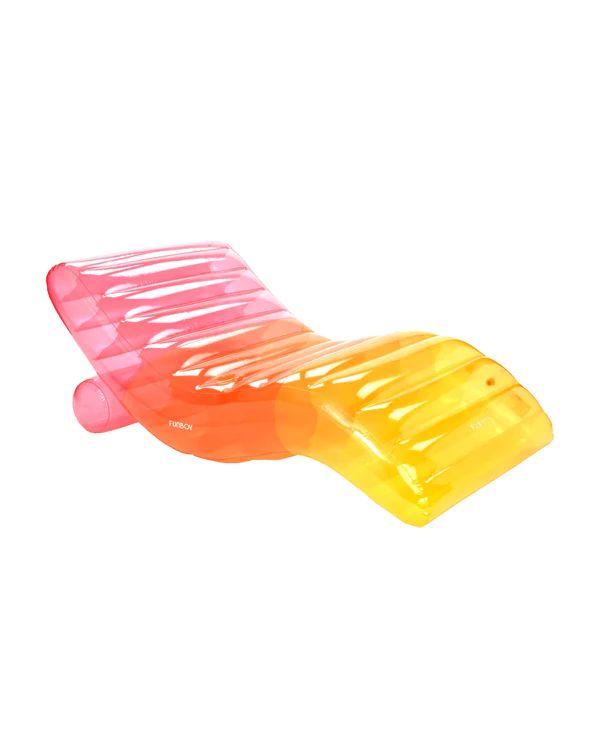 Clear Rainbow Chaise Lounger Pool Float | FUNBOY