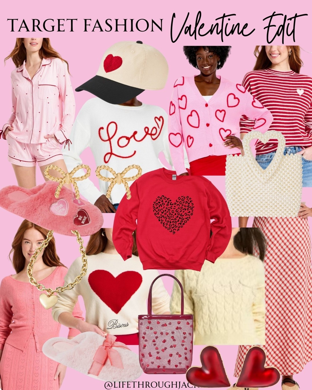 Valentine Fashion & Accessories at Target❤️
Valentine Pajamas w/ Bows, Valentine Sweaters, Heart Bags, Valentine Slippers, Heart Earrings, Heart Baseball Cap

#LTKOver40 #LTKSeasonal #LTKFindsUnder50