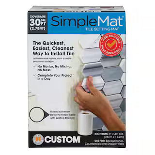 SimpleMat 30 sq. ft. (9 in. W x 3.3 ft. L x 5 mm T) Tile Setting Mat for Tile, Ceramic, Porcelain, Stone | The Home Depot
