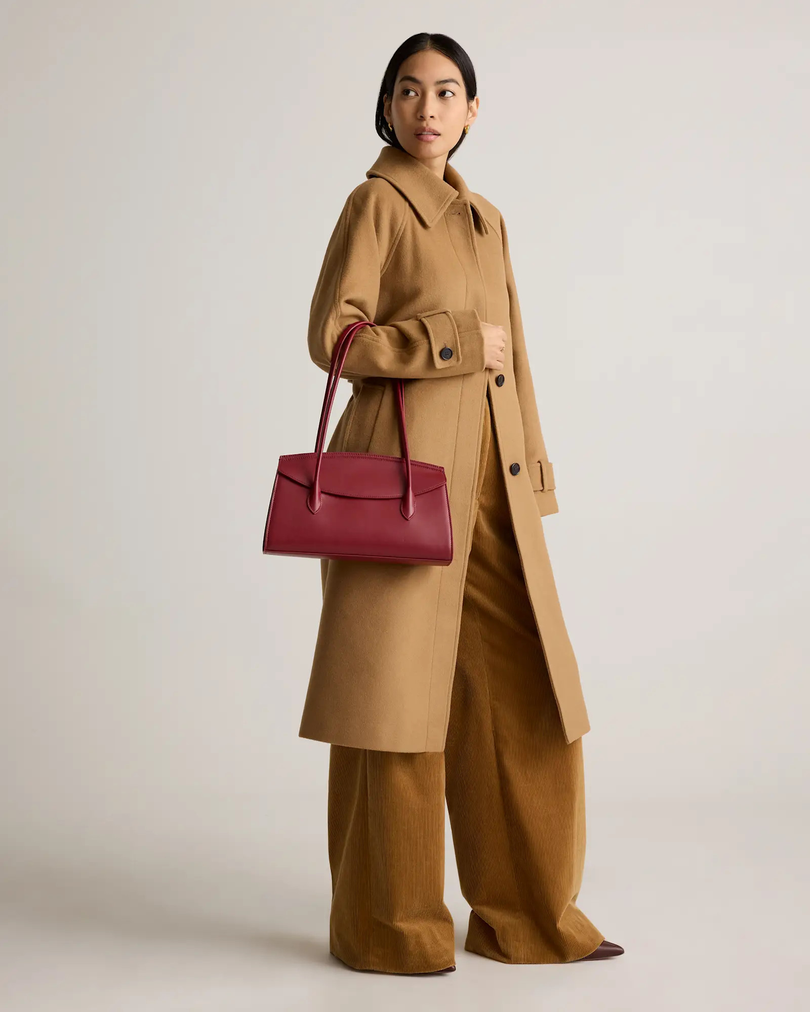 Italian Leather Double Strap Shoulder Bag | Quince