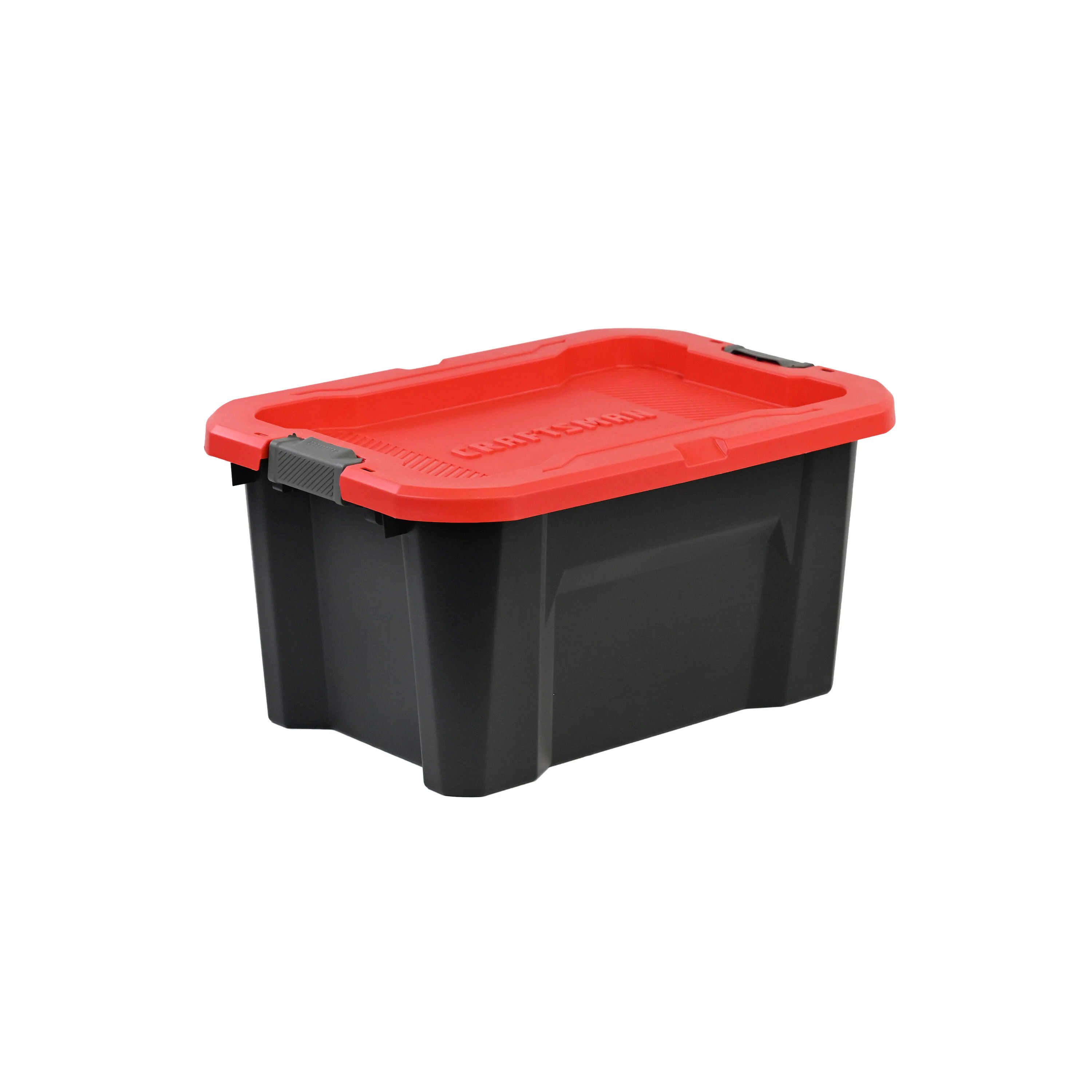 CRAFTSMAN Large 20.0 -Gallons ( 80.0 -Quarts ) Black Heavy Duty Stackable Tote with Latching Lid | CMXXPBP20GT | Lowe's