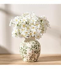 SIDUCAL Ceramic Green and Beige Antique Vase, 7 Inch Retro Ice Cracked Chinoiserie Floral Vase, R... | Amazon (US)