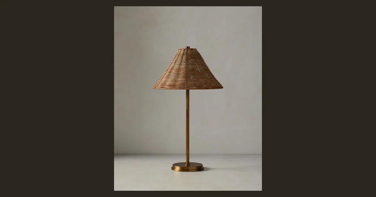 Warren Rattan Table Lamp | Joon Loloi | Joon Loloi