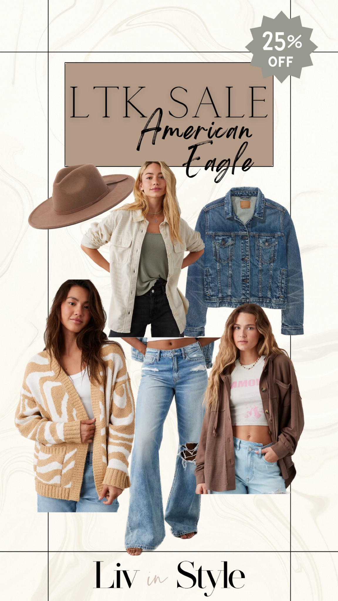 25% off site wide at American Eagle. Fall outfits, denim, jean jacket, sweaters, hats

#LTKsalealert #LTKstyletip #LTKSale