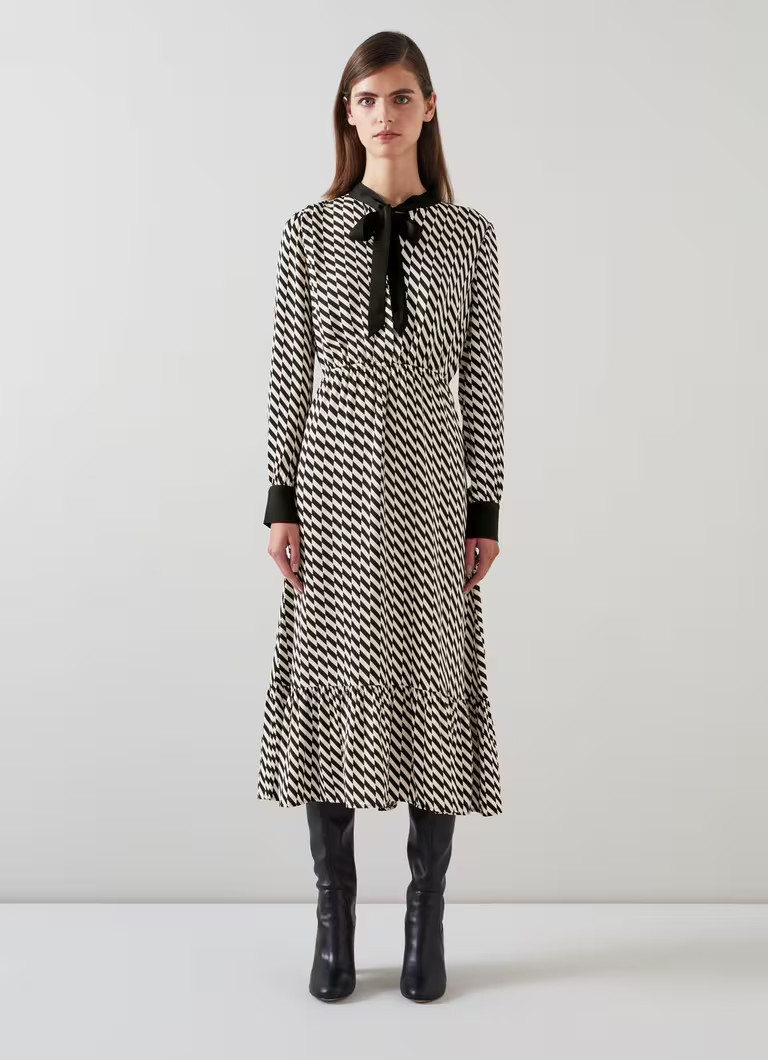 Bridget Black & Birch Graphic Print Dress | L.K. Bennett (UK)