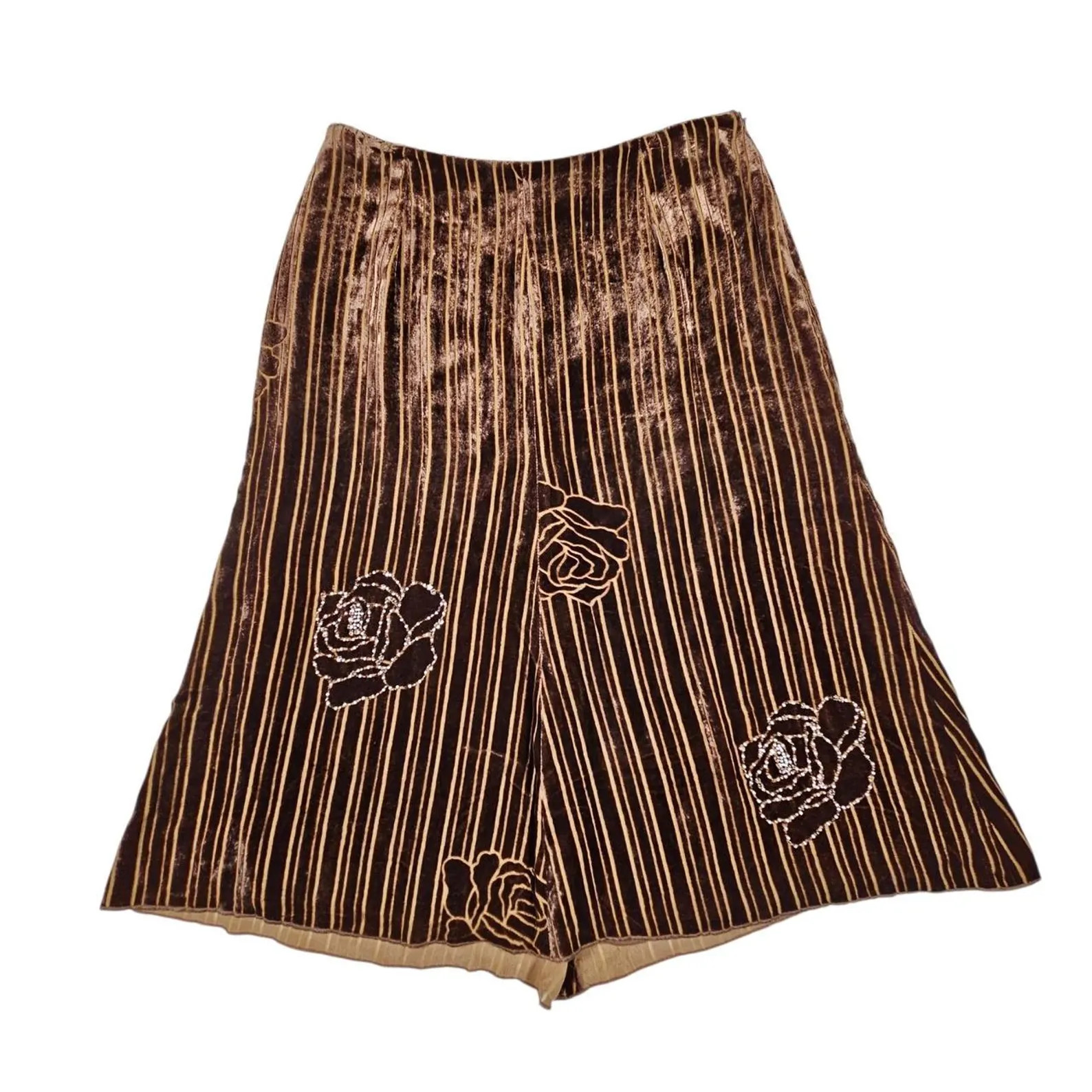 Vintage Blumarine 18% silk velour velvet flowers skirt with Swarovski crystals | Etsy (US)