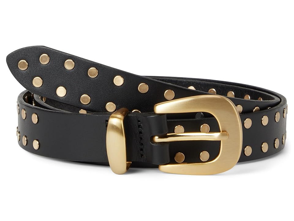Madewell Clean Western Flat Stud Belt Women's Belts True Black: SM, Leather | Zappos.com