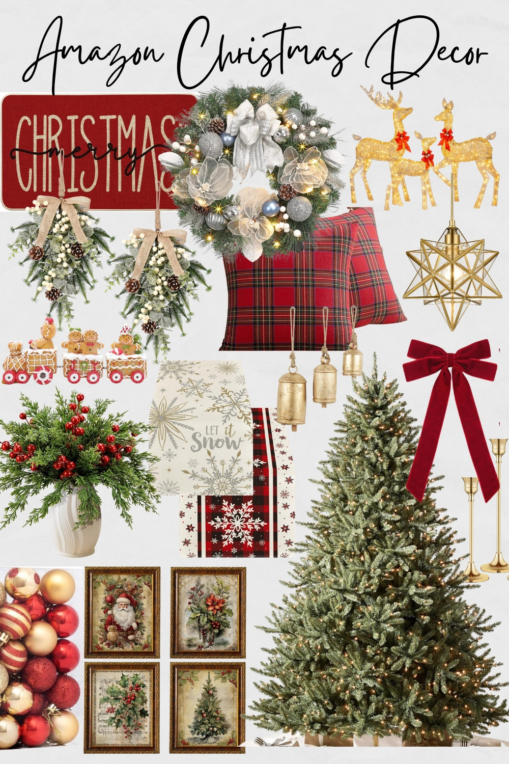 Amazon Christmas Home Decor, Holiday Decorations, Christmas Wreath, Christmas Decorations, Christmas throw pillows, Christmas Doormat, Christmas Wall Art, Christmas Red Bow, Red Plaid Throw Pillows, Pre-lit Christmas tree, Gingerbread decor, Star Chandelier, Christmas bells, Christmas table decor, Christmas Candles, Christmas table runner, Black Friday Sale, Amazon 

 

#LTKHoliday #LTKSeasonal #LTKHome