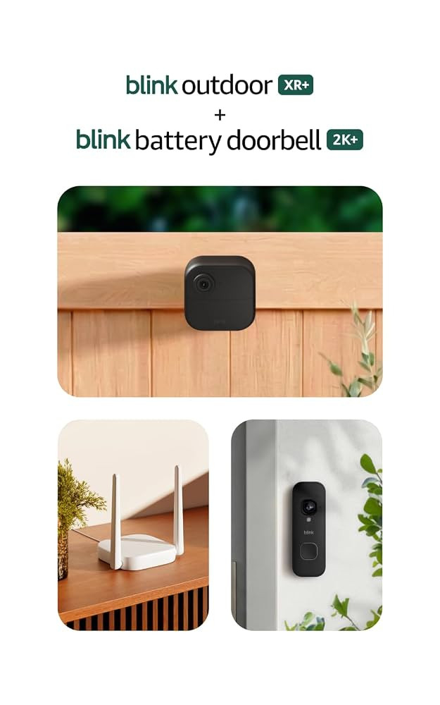 Blink Outdoor XR+ and Battery Doorbell 2K+ \u2014 Extended range wireless Outdoor 4 camera and 2K... | Amazon (US)