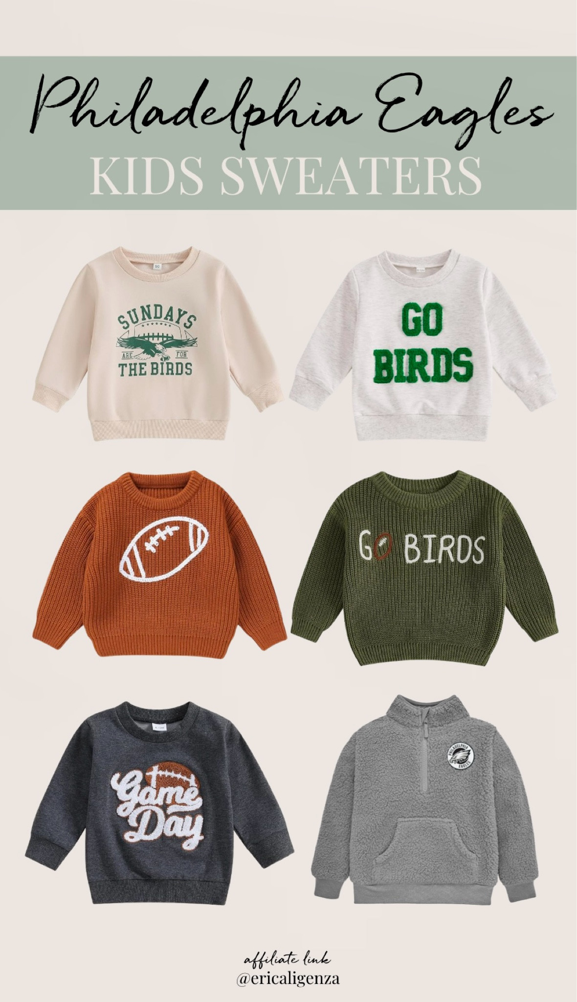 Philadelphia eagles kids sweaters + sweatshirts - GO BIRDS! 🦅 

#LTKKids #LTKBaby #LTKFamily