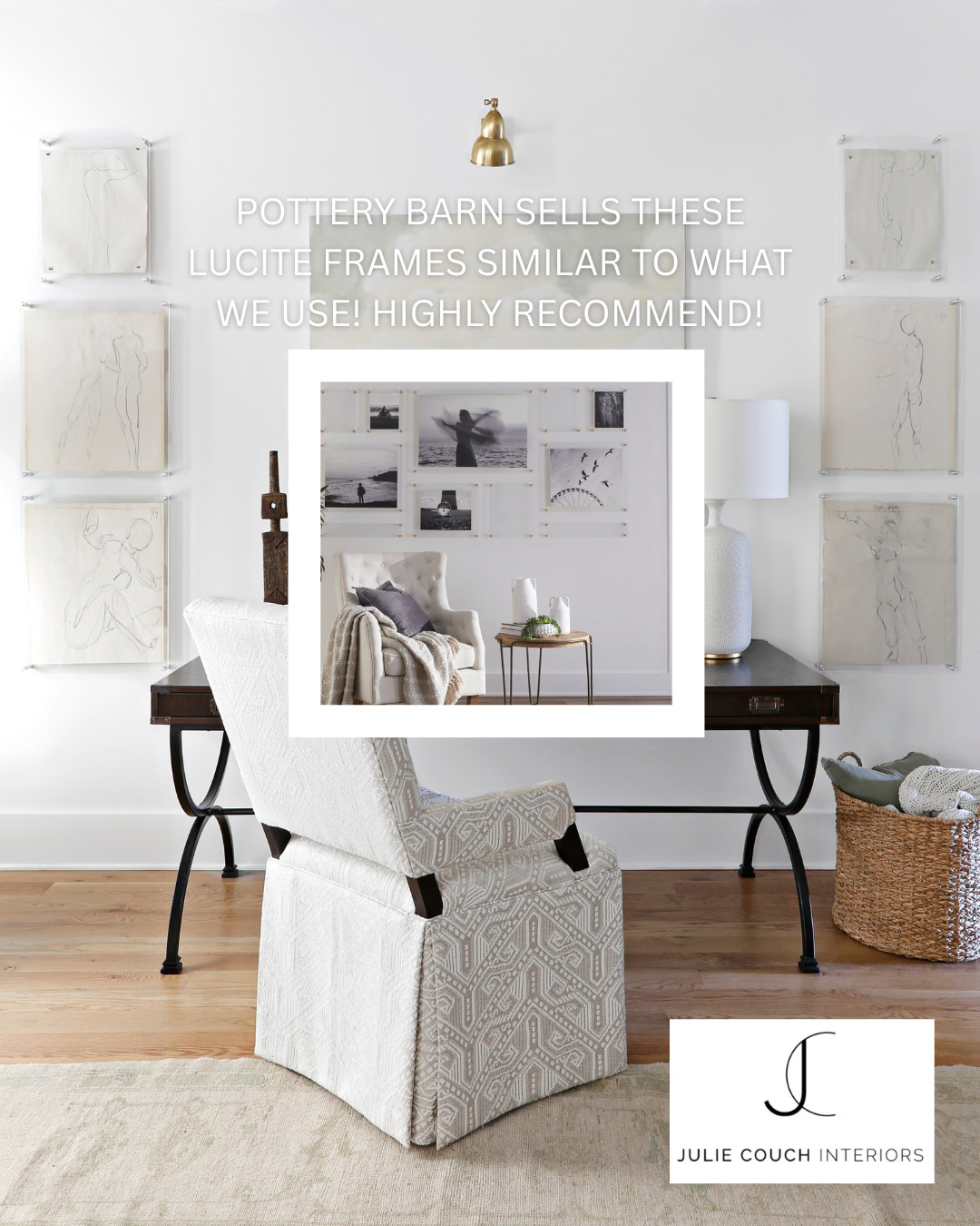 JCI uses lucite frames often in our projects to showcase anything from an expensive piece of art to sketches to children's artwork. Pottery Barn has a beautiful collection of both silver and gold - check it out!  

 #LTKHome #LTKKids #LTKFamily