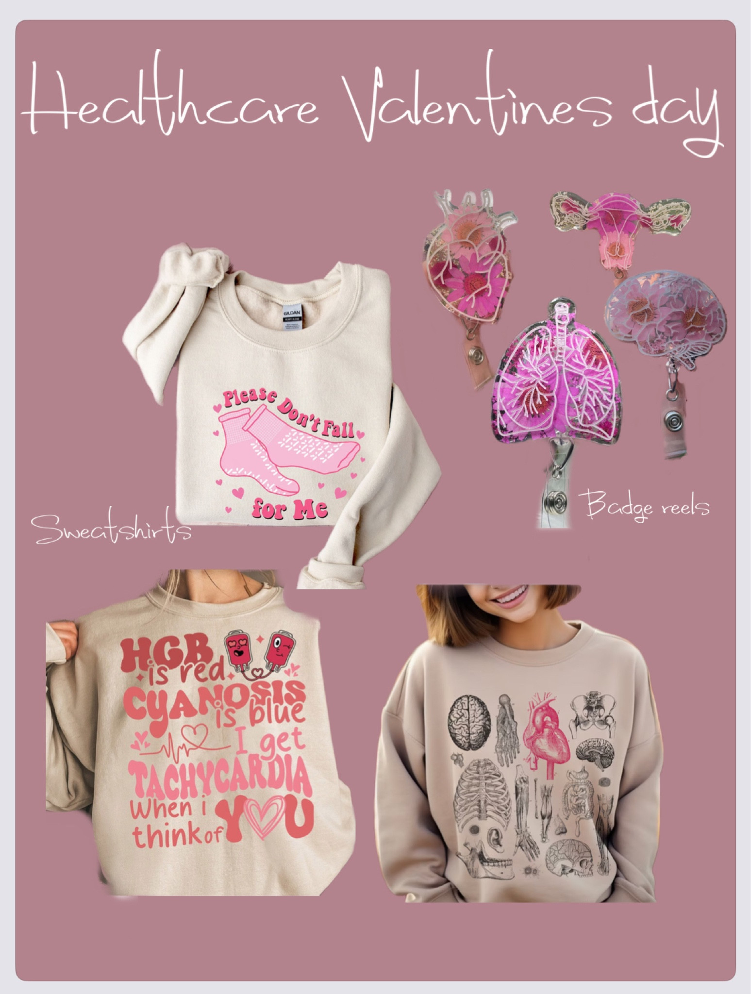 Valentine’s Day for the Healthcare workers, Nurses, students 🫶🏼💕 

ID badges + cute sweatshirts ♥️


#LTKMostLoved #LTKworkwear #LTKGiftGuide