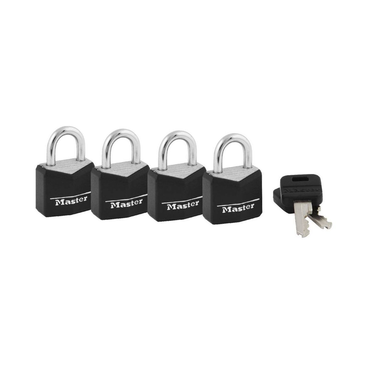 Master Lock 4pk 20mm Key Padlock Black | Target