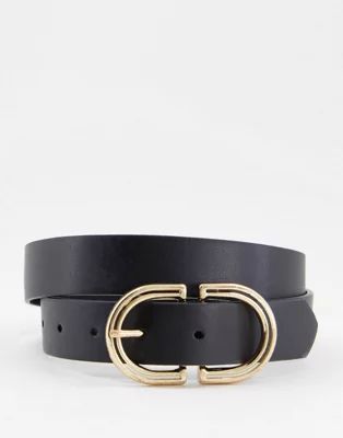 ASOS DESIGN waist and hip jeans belt in black | ASOS (Global)