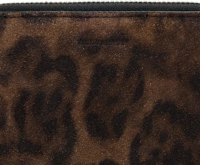 Lena Leopard Suede Zip Wallet | Nordstrom