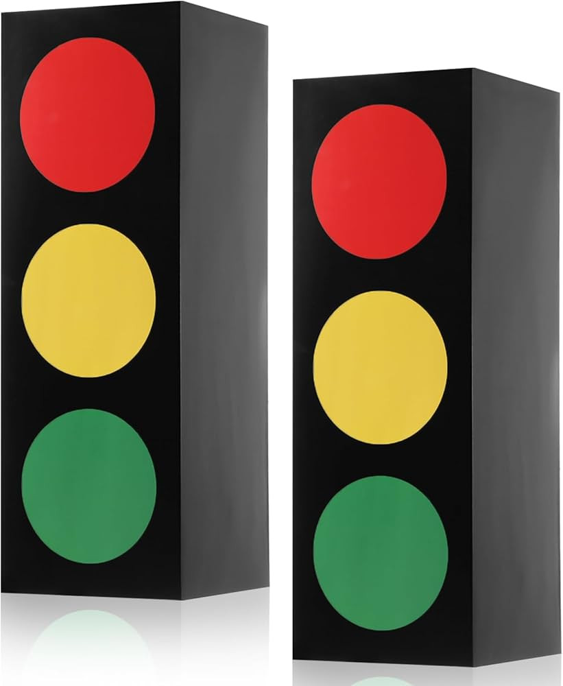Zhanmai 2 Pcs Traffic Light Favor Boxes 17'' Transportation Boxes for Centerpieces Traffic Light ... | Amazon (US)
