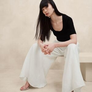 Banana republic Lina Linen Wide-Leg Pant (10L) | Poshmark