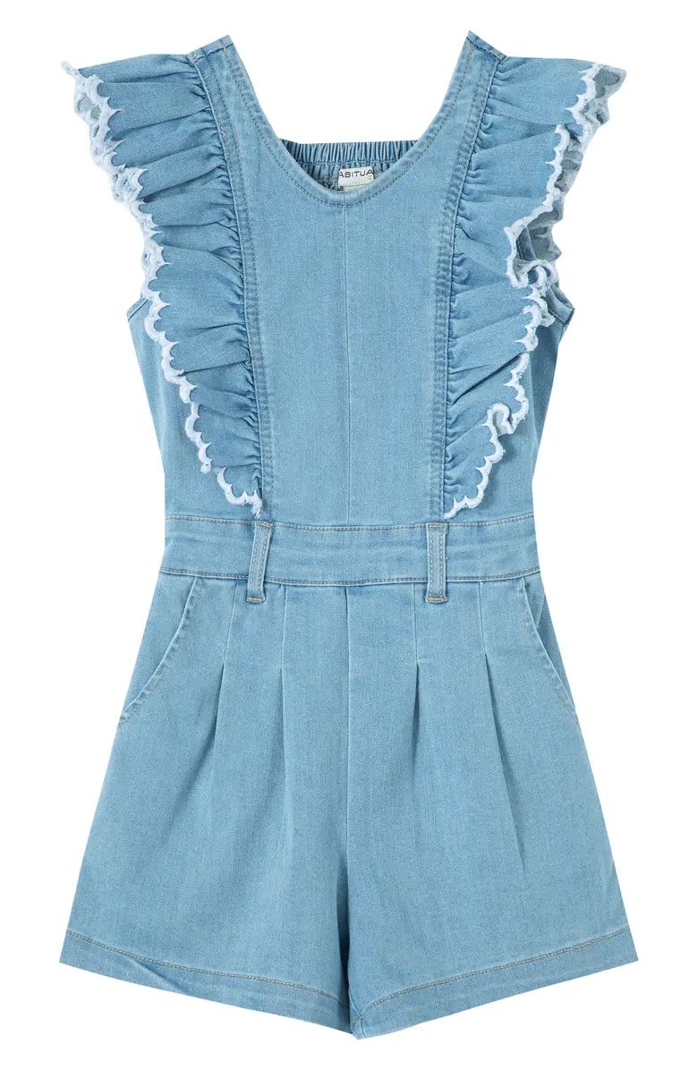 Habitual Girl Kids' Embroidered Ruffle Knit Romper (Toddler & Little Girl) | Nordstrom | Nordstrom