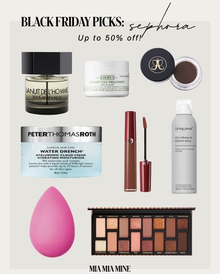 Sephora Black Friday sale - take up to 50% off ysl cologne, Armani lipstick, living proof volumizijg spray, beauty blender, and too faced eyeshadow palettes 

#LTKunder100 #LTKCyberweek #LTKbeauty