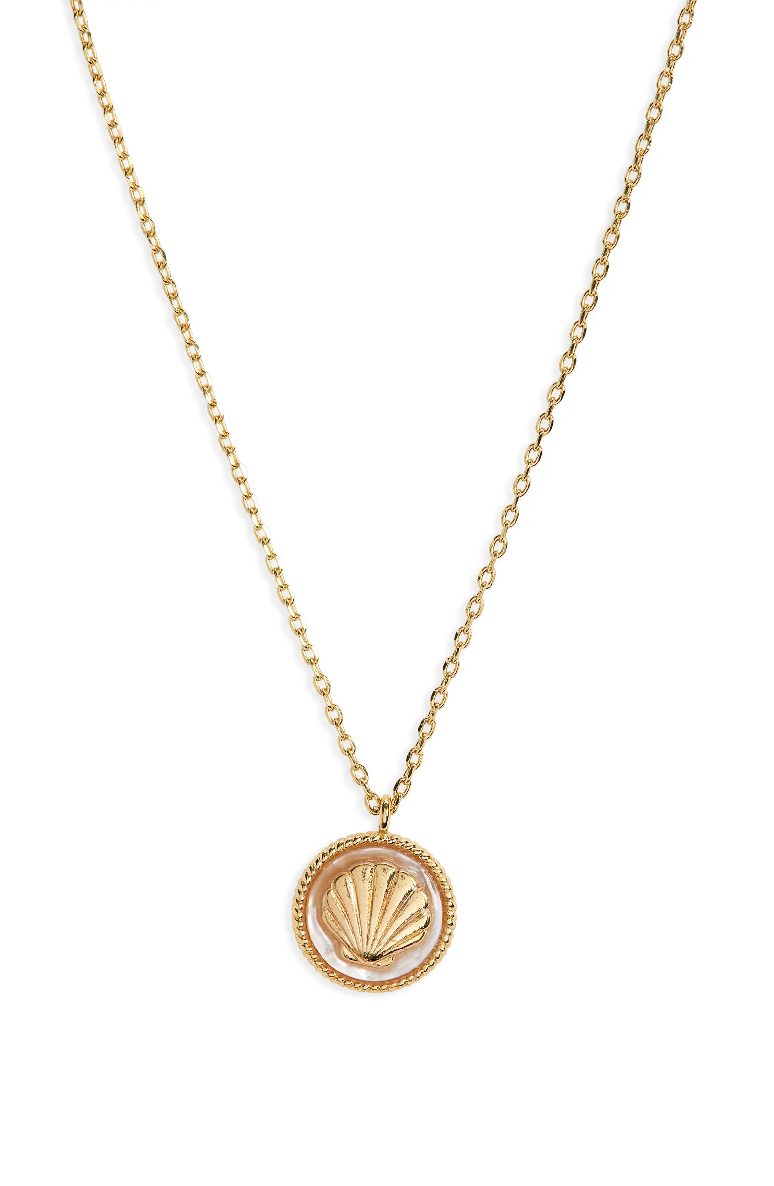 Mother-of-Pearl Seashell Pendant Necklace | Nordstrom