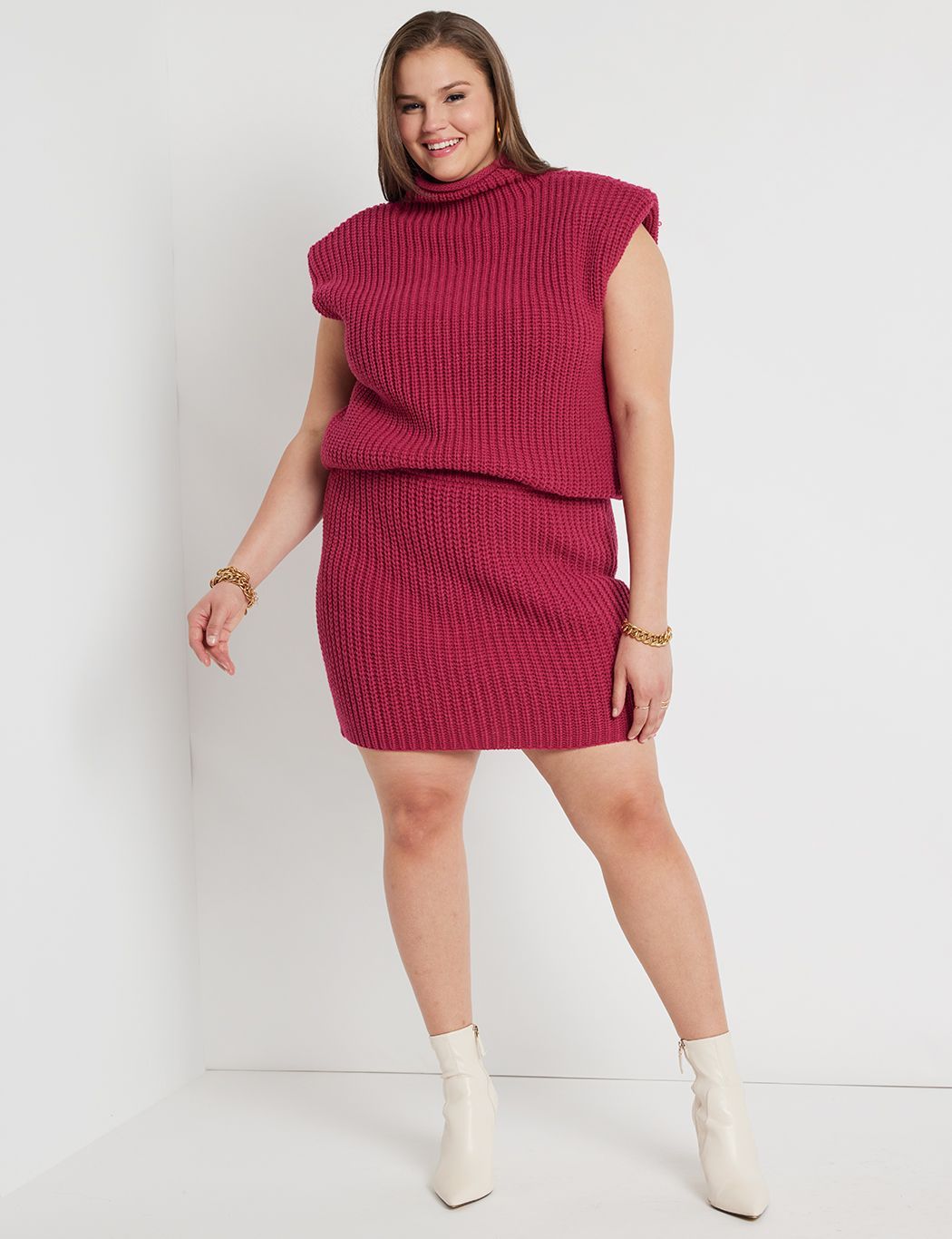 Sweater Mini Skirt | Women's Plus Size Skirts | ELOQUII | Eloquii