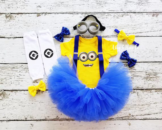 Minions Girls Costume, Minions Halloween girls outfit,despicable me outfit, Minions tutu set, Min... | Etsy (US)