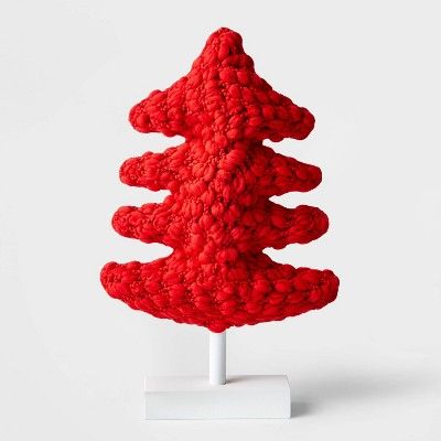 13.25" Thick Knit Tabletop Tree Red - Wondershop™ | Target