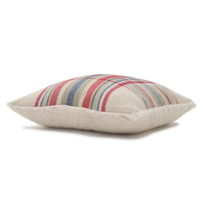 Better Homes & Garden 20"x20" Beige Cozy Tartan Plaid Decorative Throw Pillow | Walmart (US)