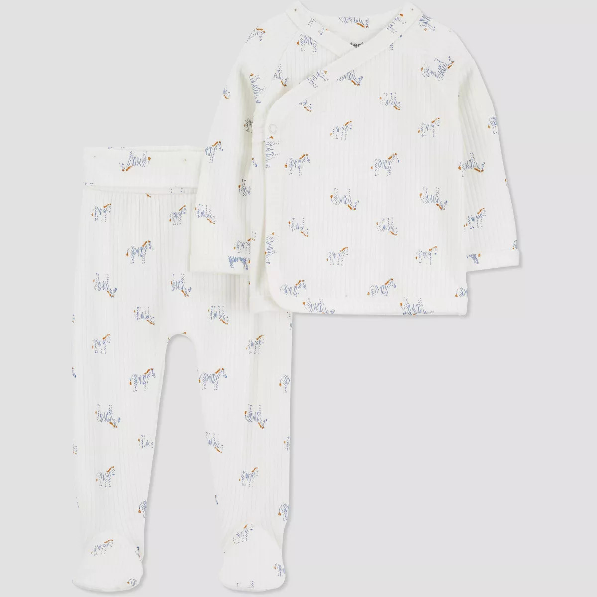 Carter's Just One You® Baby Boys' 2pc Zebra Cardigan Set - White Newborn | Target