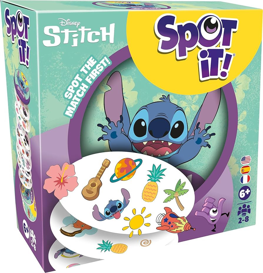 Asmodee Spot It! Disney Stitch - Quick Observation Card Game Featuring Beloved Characters, Fun Ma... | Amazon (US)