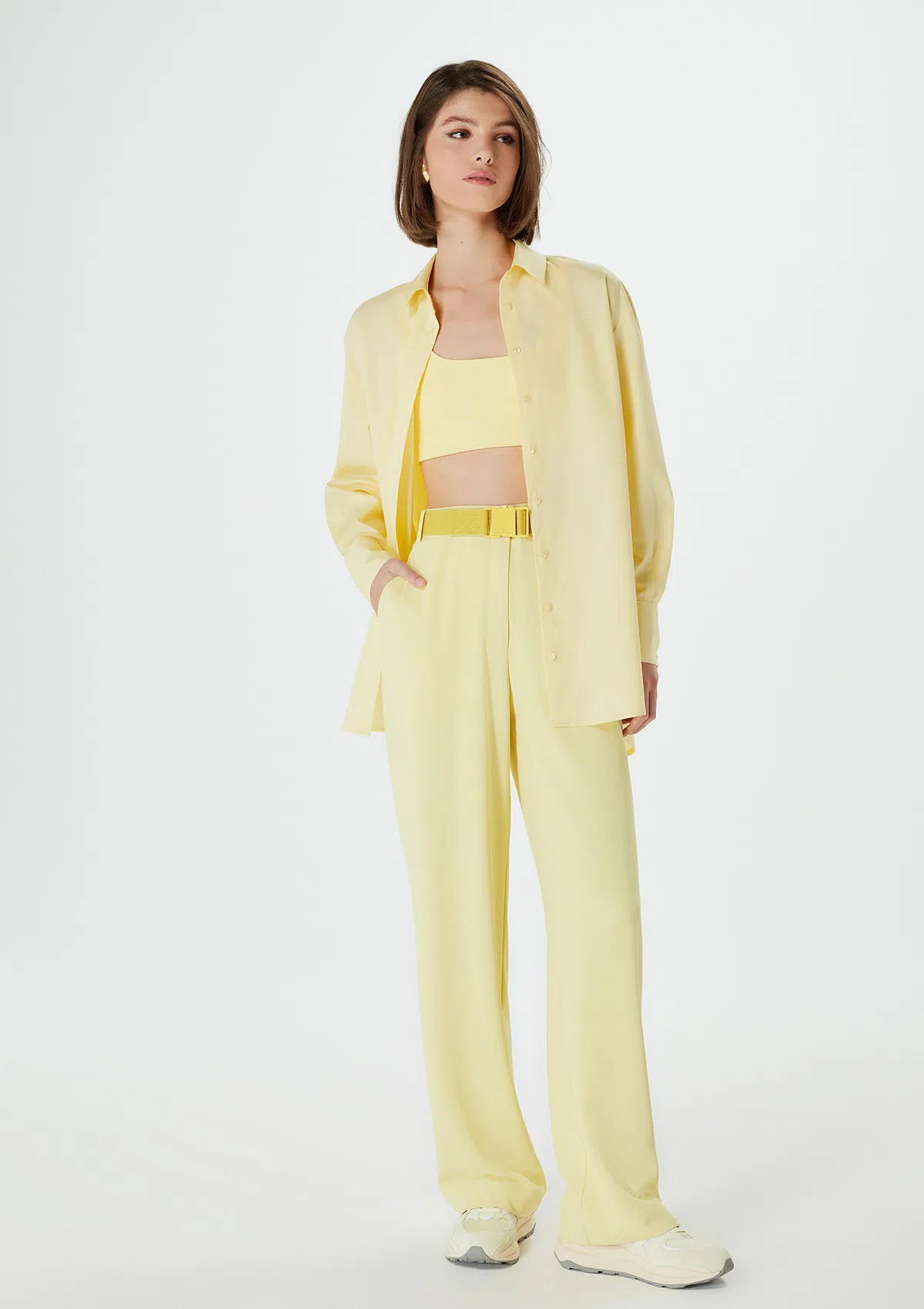 Calça Feminina Alfaiataria Wide Leg Hering + NV - Hering Store | Hering (BR)