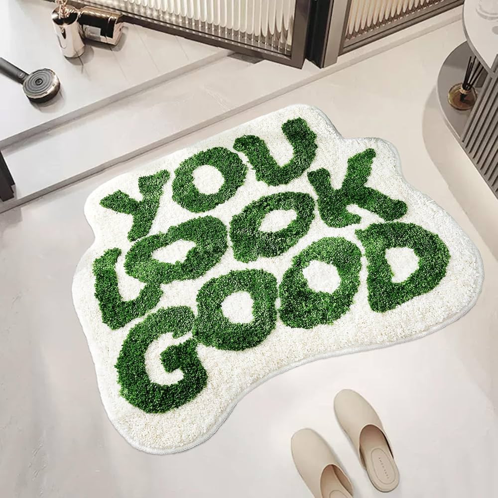 You Look Good Bathroom Rugs, Funny Bath Mat with Cute Words, Cool Welcome Door Mat, Non Slip Micr... | Amazon (US)