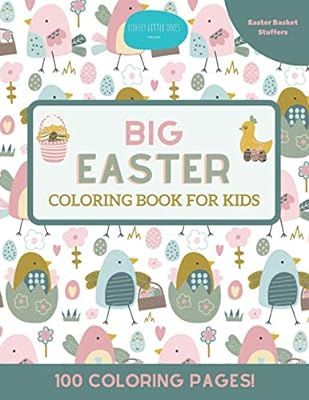 Big Easter Coloring Book for Kids Easter Basket Stuffers 100 Coloring Pages: Coloring Book for Bo... | Amazon (US)