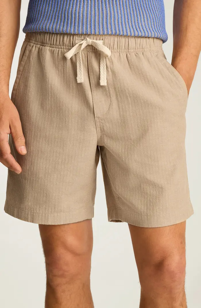 Nomad Drawstring Cotton & Linen Shorts | Nordstrom