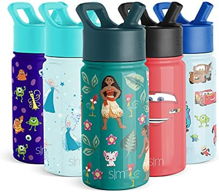 Simple Modern Disney Moana Kids Water Bottle with Straw Lid | Reusable Insulated Stainless Steel ... | Amazon (US)