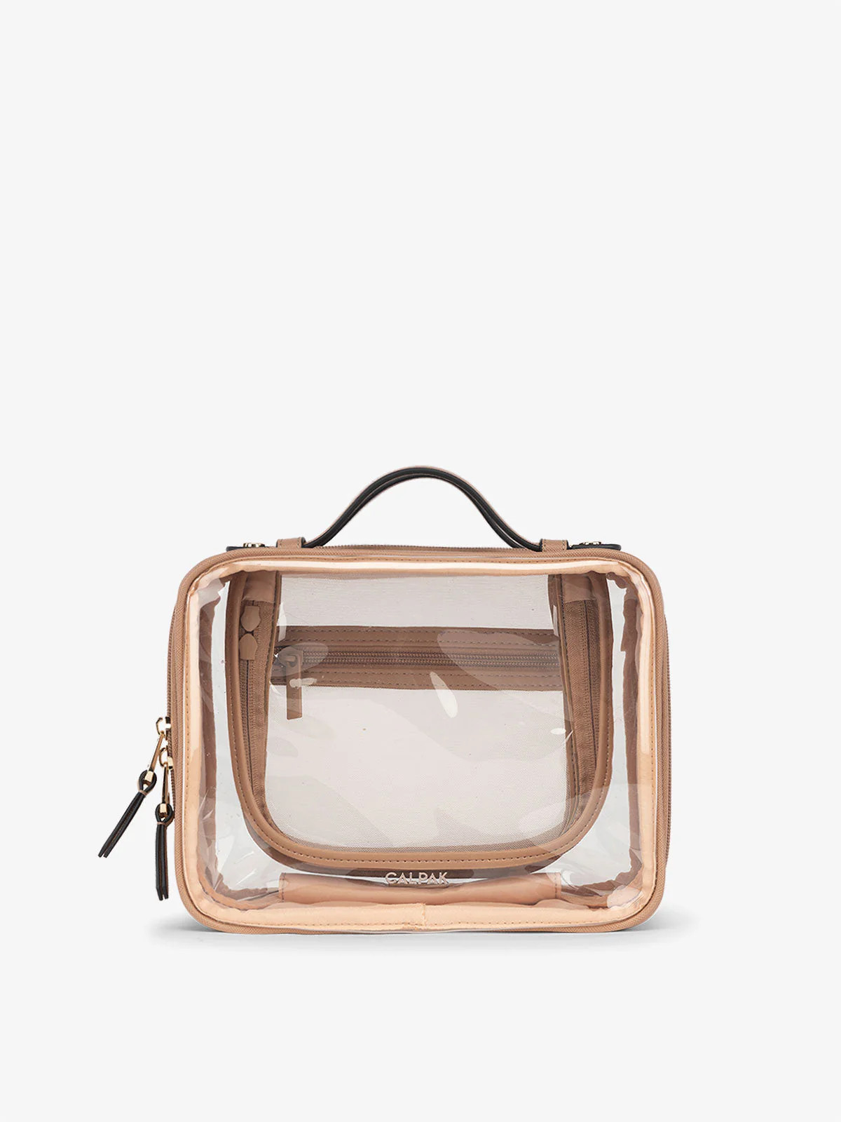 Medium Clear Cosmetics Case in Stone | CALPAK Travel