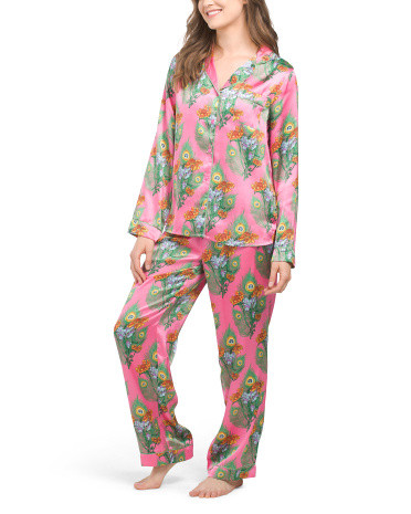 Long Sleeve Notch Pant Set | TJ Maxx
