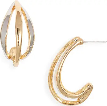 Two-Tone Hoop Earrings | Nordstrom
