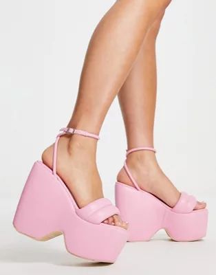 Z_Code_Z Amalia chunky wedge sandals in pink | ASOS (Global)